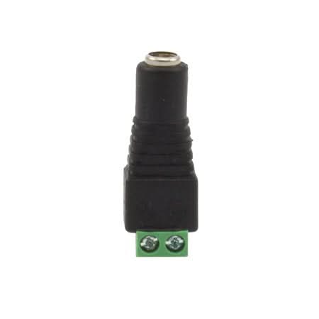 Aansluitblok 2-pins naar DC Vrouwelijk Adapter – 5,50 x 2,10 mm – Met Schroefbevestiging