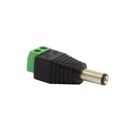 Adapter – Terminal Block 2-pin naar DC Male (5,50 x 2,10 mm) - Zwart/Groen