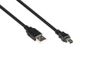 USB A naar Mini-USB kabel - USB 2.0 - Zwart (Good Connections)
