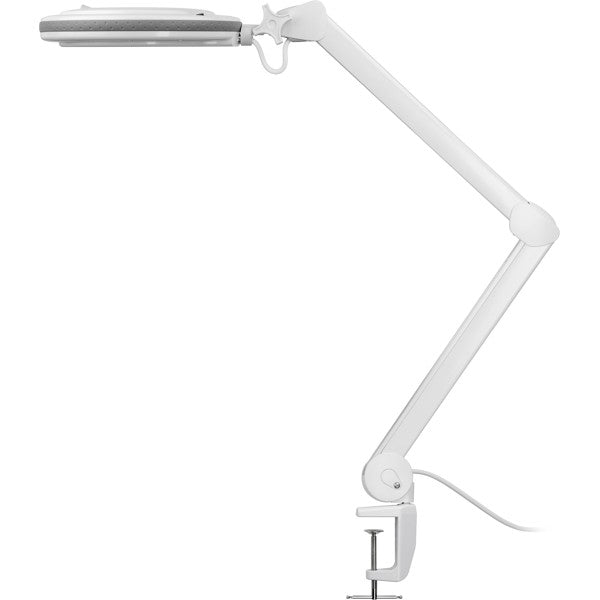 LED-Loeplamp met Klem – Dimbaar – 9 W – Kristalglas – 1,75x Vergroting – Wit