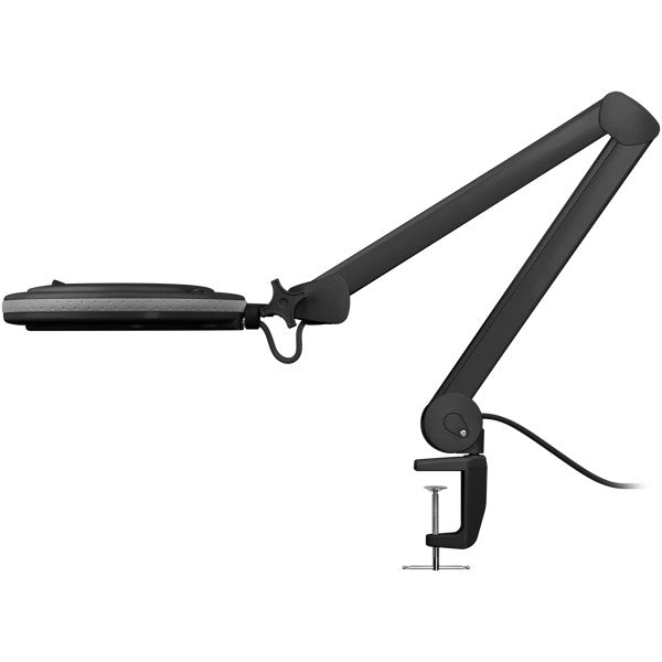LED-Loeplamp met Klem – Dimbaar – 9 W – Kristalglas – 1,75x Vergroting – Zwart