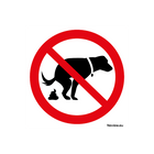 Sticker - verboden te poepen - Hond - 10x10 cm