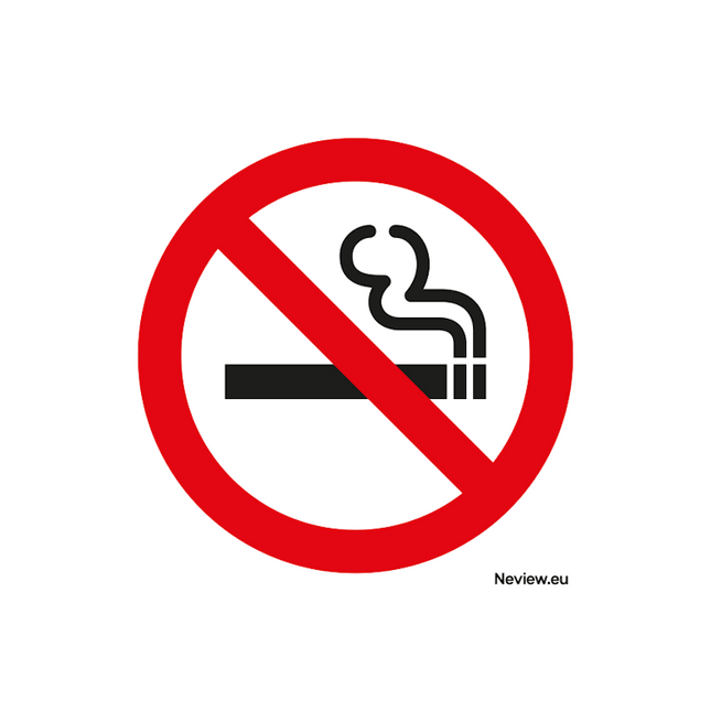 Sticker - verboden te roken - 10x10 cm