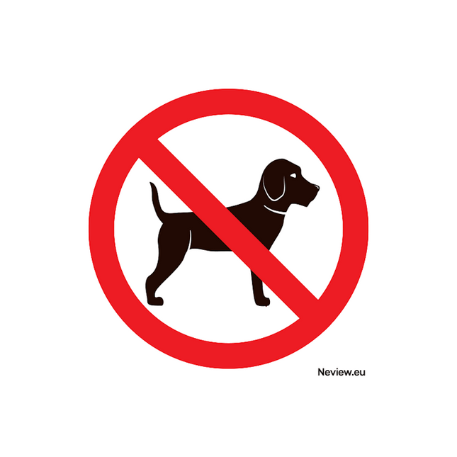 Sticker - verboden voor Honden - 10x10 cm