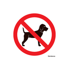 Sticker - verboden voor Honden - 10x10 cm
