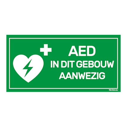 Bord AED - 20x10 cm
