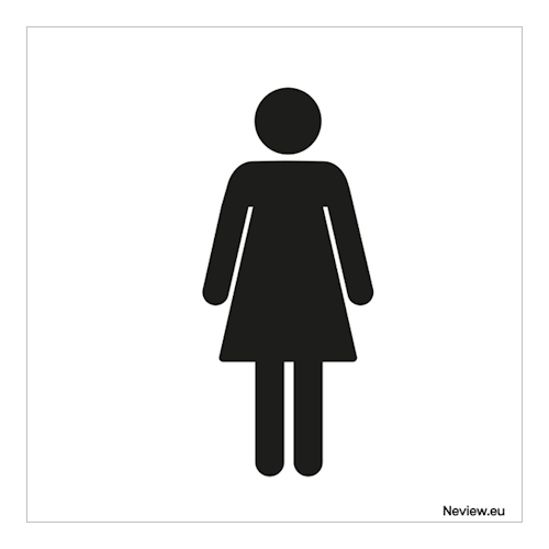Sticker - Dames toilet - 10x10 cm