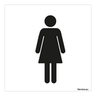 Sticker - Dames toilet - 10x10 cm