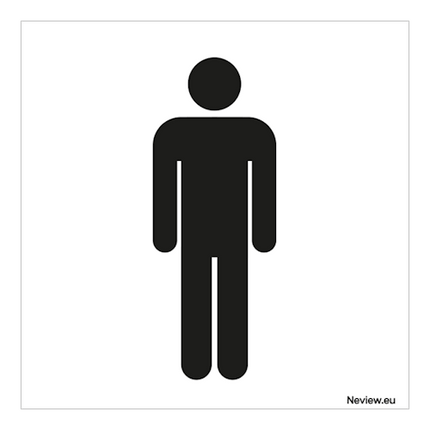 Sticker - Heren toilet - 10x10 cm