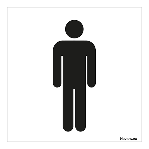 Sticker - Heren toilet - 10x10 cm