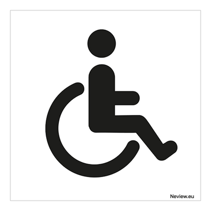 Sticker - invalide toilet - 10x10 cm