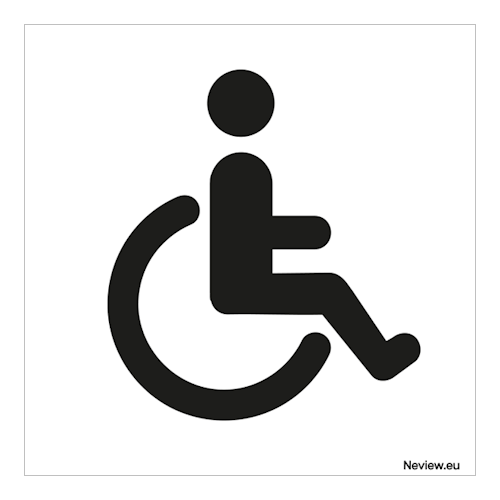 Sticker - invalide toilet - 10x10 cm