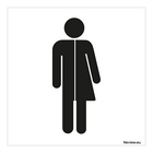 Sticker - Genderneutraal toilet - 10x10 cm