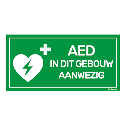 Sticker - AED - 20x10 cm