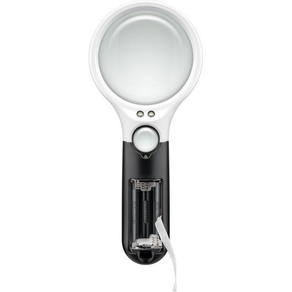LED-Leesloep met Verlichting – 1,75x en 12,25x Vergroting – Wit/Zwart