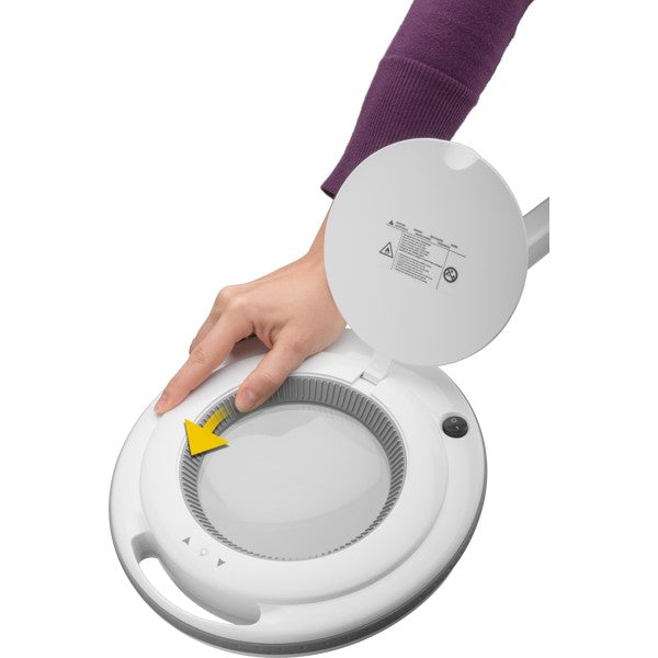 LED-Loeplamp met Klem – Dimbaar – 9 W – Kristalglas – 1,75x Vergroting – Wit