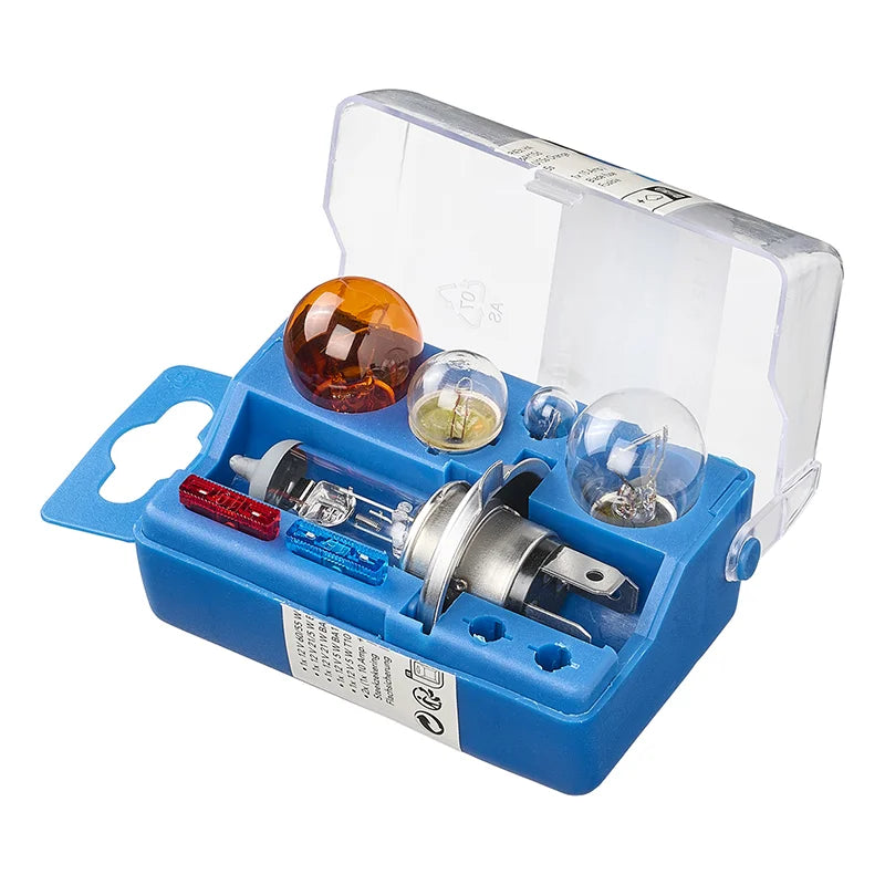 ProPlus H4 reservelampenset 12 V – 7-delig – met oranje knipperlichtlamp
