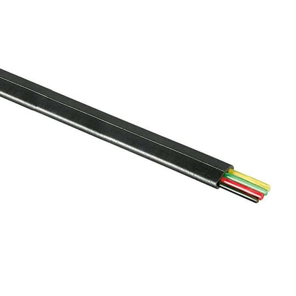 4 aderige telefoonkabel-plat - 100 meter - Zwart
