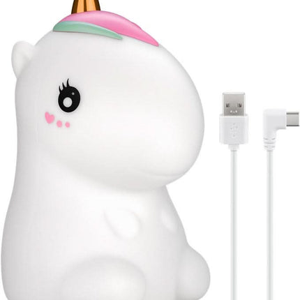 LED-nachtlampje "Unicorn" – Warm wit en RGB-kleuren, aanraakbediening - oplaadbaar