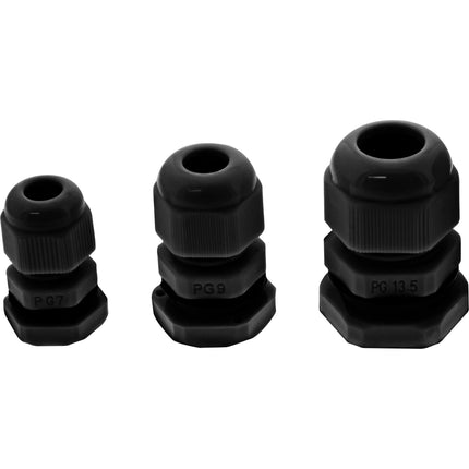 Kabelwartel nylon IP68 (6–12 mm) – zwart (10 stuks)