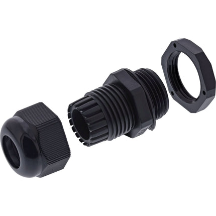 Kabelwartel nylon IP68 (6–12 mm) – zwart (10 stuks)