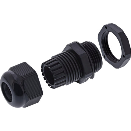 Kabelwartel nylon IP68 PG7 (3,5–6 mm) – zwart (10 stuks)