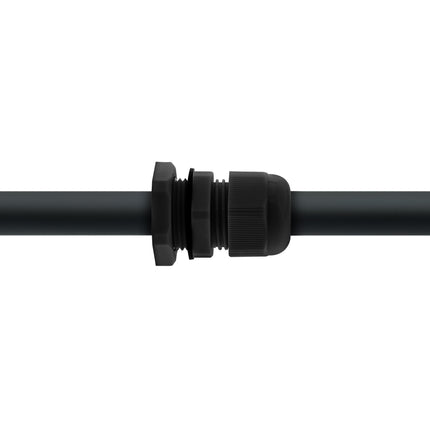 Kabelwartel nylon IP68 PG7 (3,5–6 mm) – zwart (10 stuks)