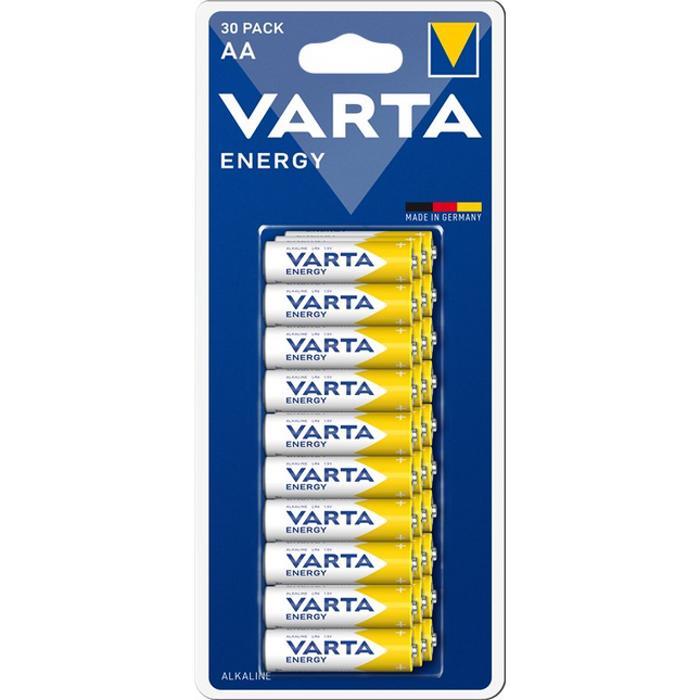 Varta alkaline 1.5 volt LR6/AA batterijen - 30 stuks