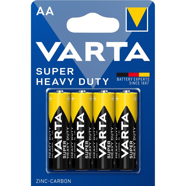 Varta Zink 1.5 volt R6/AA batterijen - 4 stuks