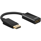 10 cm Displayport naar HDMI kabel - 4K/30Hz - Displayport 1.2 naar HDMI 1.4 - 100% koper - Zwart