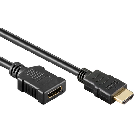 50 cm HDMI 2.0 verlengkabel, male -> female - 4K/60 Hz - 1080p/144 Hz