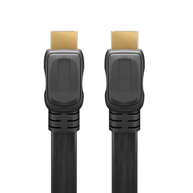 2 meter HDMI 2.0 kabel - 4K/60Hz - Platte kabel - Zwart