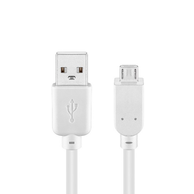 USB-A naar Micro-USB verloopkabel - 5 meter - USB 2.0 - Wit