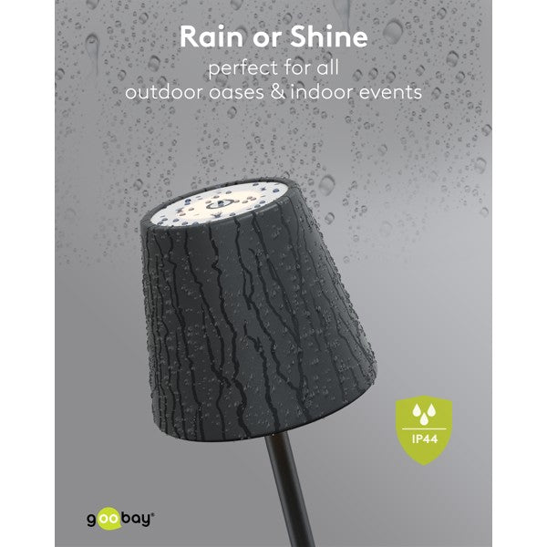 Draadloze LED-Tafellamp – 37,5 cm – Warm Wit – Dimbaar – Zwart