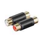 2x RCA (v) naar 2x RCA (v) adapter - Verguld