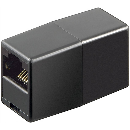 ISDN RJ45 koppelstuk - Niet afgeschermd - Niet voor netwerk - Zwart