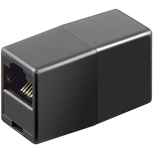 Goobay ISDN RJ45 koppelstuk - Niet afgeschermd - Niet voor netwerk - Zwart