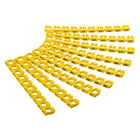 Markeerclips voor kabels(A,B,C) - 90 stuks - 3,8-5,9 mm -  Geel