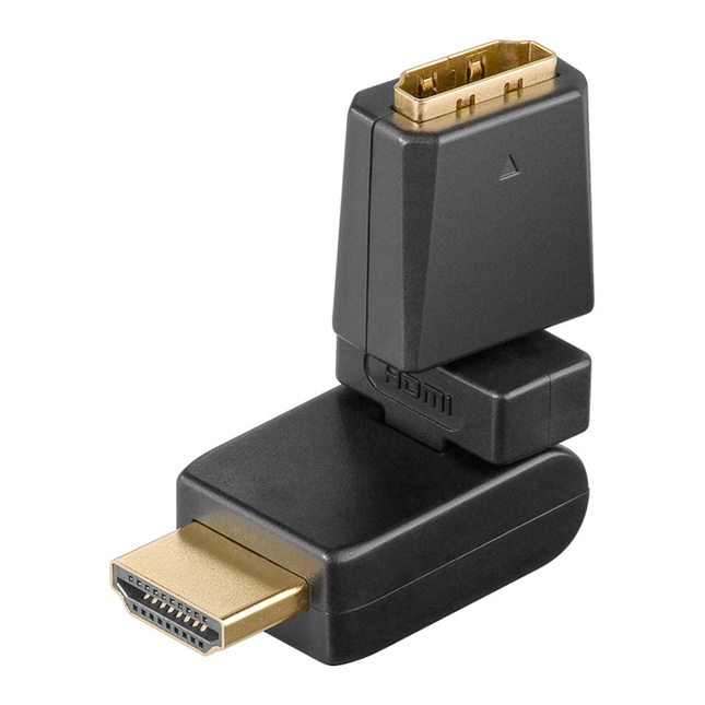 HDMI™ Adapter 360°, gold-plated (4K @ 60 Hz)