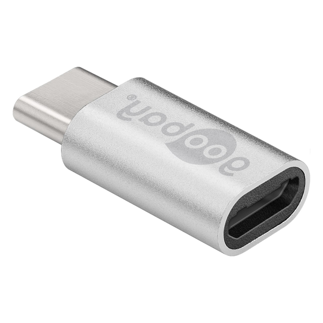 USB-C naar USB Micro-B adapter - USB 2.0 - Grijs