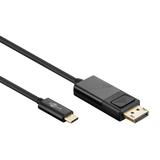 Goobay USB-C naar Displayport kabel -(4K 60 HZ)  -  1,2 meter - Zwart
