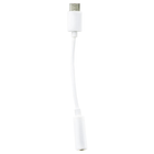 USB-C (m) naar 3,5 mm Jack (v) Adapterkabel – 8 cm  - Wit