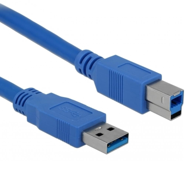 USB -A naar USB-B kabel -USB 3.0 - 5 meter - Blauw