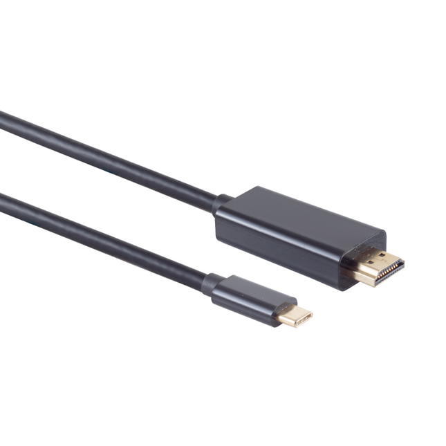 HDMI-A naar USB-C kabel - Vergulde connectoren - 3 meter - Zwart