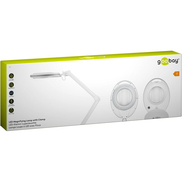 LED-Loeplamp met Tafelklem – Kristalglazen Lens – 8 W – 1,75x Vergroting – Wit