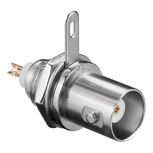 BNC-aansluiting – Behuizingsmontage – Gesoldeerde Connector met Vergulde Pin