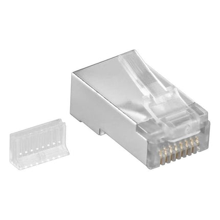 RJ45 stekker voor soepele kern - Met threader - Cat 5e - Shielded - 100 stuks