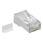 RJ45 stekker voor soepele kern - Met threader - Cat 5e - Shielded - 100 stuks
