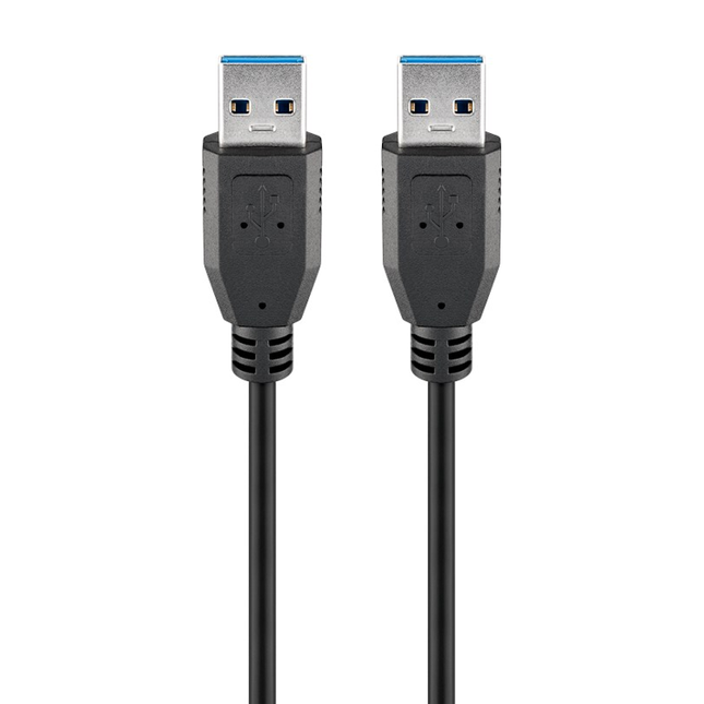 USB A naar USB A kabel - USB 3.0 - 5 meter - Zwart
