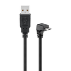 USB-A naar Micro-USB kabel 90° omhoog - 1,8 meter - Zwart - USB-2.0 - Goobay